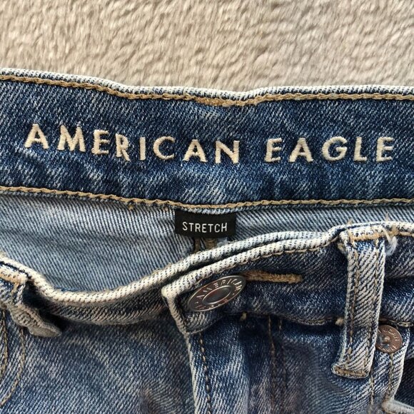 American Eagle Women Jeans Size 4 Lot Of Two Destroyed Blue Denim Casual Classic - Picture 3 of 16